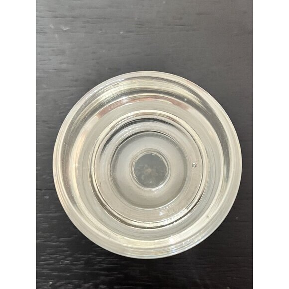 Vintage glass decanter clear with Stopper & dipped amber sides & bottom heavy - Picture 6 of 13